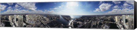 Framed 360 degree view of a city, Tampa, Hillsborough County, Florida, USA Print
