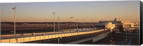 Framed High angle view of an airport, Ronald Reagan Washington National Airport, Washington DC, USA Print