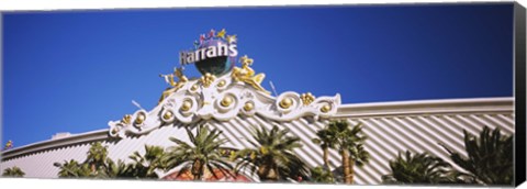 Framed Low angle view of a building, Harrah&#39;s Hotel, Las Vegas, Nevada, USA Print