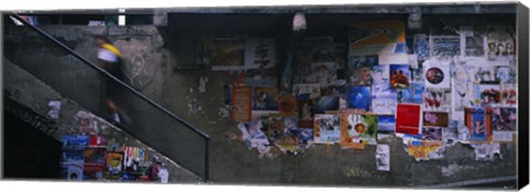 Framed Man walking upstairs from Post Alley to Post Market, Seattle, Washington State, USA Print