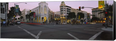 Framed Buildings in a city, Rodeo Drive, Beverly Hills, California, USA Print