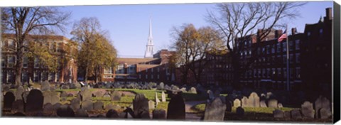 Framed Copp&#39;s Hill Burying Ground, Freedom Trail, Boston, Massachusetts Print