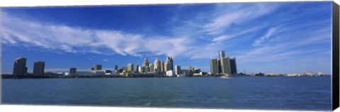 Framed Detroit Skyline Print