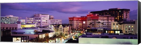 Framed High angle view of buildings in a city, Rodeo Drive, Beverly Hills, California, USA Print