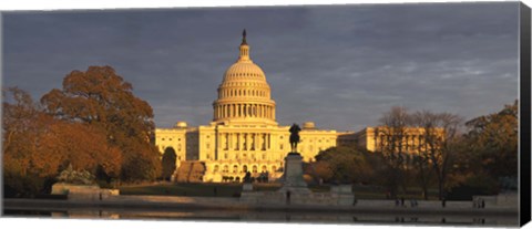 Framed Pond in front of a government building, Capitol Building, Washington DC, USA Print