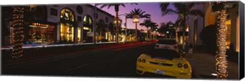 Framed Cars parked on the road, Rodeo Drive, City of Los Angeles, California, USA Print