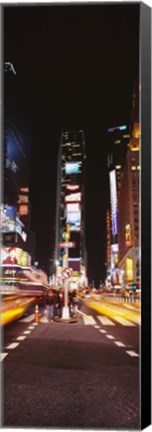 Framed Pedestrians waiting for crossing road, Times Square, Manhattan, New York City, New York State, USA Print