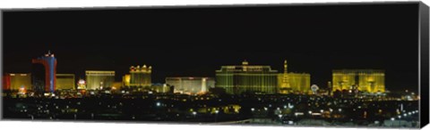 Framed Las Vegas, Nevada at night Print