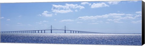 Framed Sunshine Skyway Bridge, Tampa Bay, Florida Print