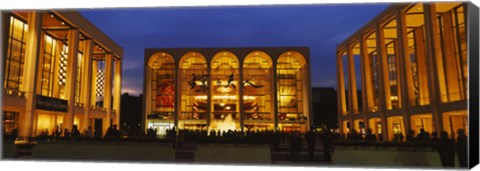 Framed Entertainment building lit up at night, Lincoln Center, Manhattan, New York City, New York State, USA Print