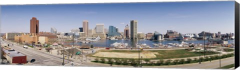 Framed Baltimore, Maryland skyline Print