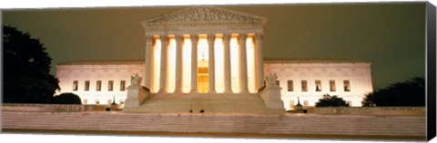 Framed Supreme Court Building illuminated at night, Washington DC, USA Print