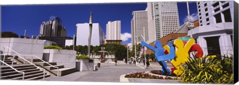 Framed Skyscrapers in a city, Moscone Center, South of Market, San Francisco, California, USA Print