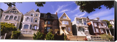 Framed Row of houses in Presidio Heights, San Francisco, California Print
