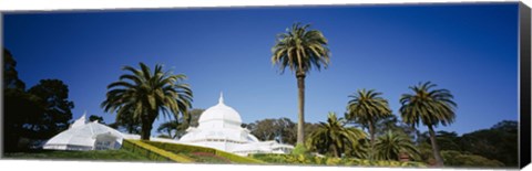 Framed Low angle view of a building in a formal garden, Conservatory of Flowers, Golden Gate Park, San Francisco, California, USA Print