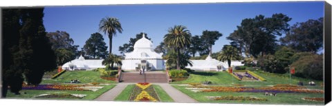 Framed Facade of a building, Conservatory of Flowers, Golden Gate Park, San Francisco, California, USA Print