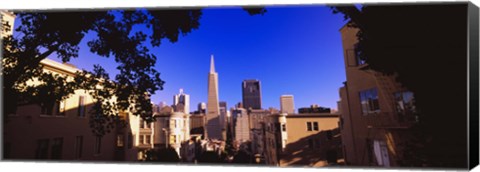 Framed Buildings in a city, Telegraph Hill, Transamerica Pyramid, San Francisco, California, USA Print