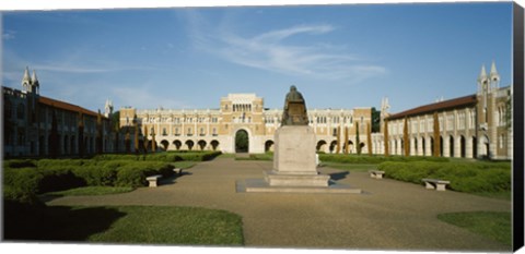 Framed Statue in the courtyard of an educational building, Rice University, Houston, Texas, USA Print