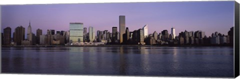 Framed Buildings viewed from Queens, United Nations Secretariat Building, Midtown Manhattan, New York City, New York State, USA Print