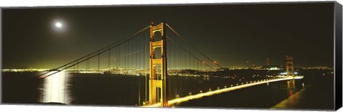 Framed Golden Gate Bridge at Night, San Francisco, California, USA Print