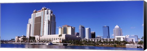 Framed Skyscrapers at the waterfront, Tampa, Hillsborough County, Florida, USA Print
