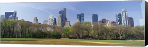 Framed Trees in a park, Central Park South, Central Park, Manhattan, New York City, New York State, USA Print