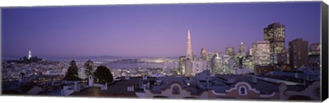 Framed View of San Francisco from Nob Hill, California Print