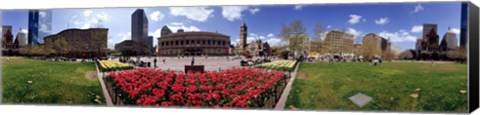 Framed 360 degree view of a city, Boston, Suffolk County, Massachusetts, USA Print