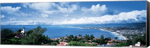 Framed City at the coast, Palos Verdes Peninsula, Palos Verdes, Los Angeles County, California, USA Print