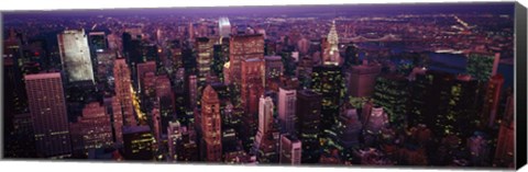 Framed Manhattan at dusk, New York City, New York State Print