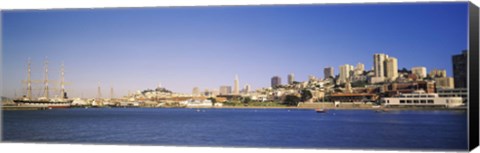 Framed Sea with a city in the background, San Francisco, California Print