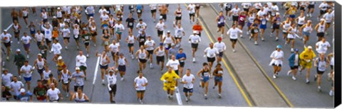 Framed People running in a marathon, Chicago Marathon, Chicago, Illinois, USA Print