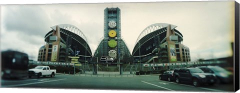 Framed Facade of a stadium, Qwest Field, Seattle, Washington State, USA Print