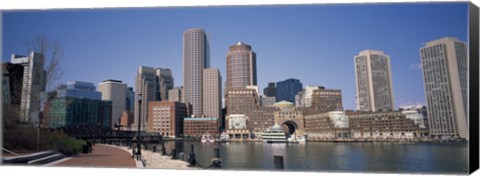 Framed Buildings in a city, Boston, Suffolk County, Massachusetts, USA Print