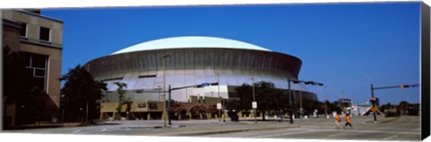 Framed Low angle view of a stadium, Louisiana Superdome, New Orleans, Louisiana, USA Print