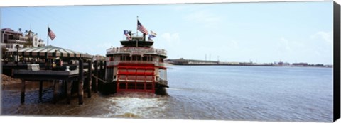 Framed Paddleboat Natchez in a river, Mississippi River, New Orleans, Louisiana, USA Print