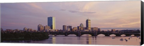 Framed Charles River, Back Bay, Boston, Massachusetts Print