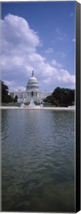Framed Reflecting pool with a government building in the background, Capitol Building, Washington DC, USA Print