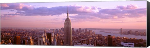 Framed Aerial view of Midtown Manhattan, New York City Print