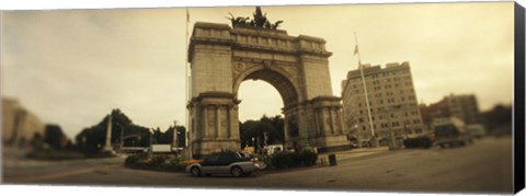 Framed War memorial, Soldiers And Sailors Memorial Arch, Prospect Park, Grand Army Plaza, Brooklyn, New York City, New York State, USA Print