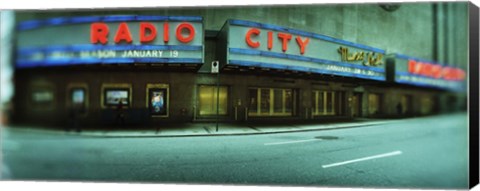Framed Stage theater at the roadside, Radio City Music Hall, Rockefeller Center, Manhattan, New York City, New York State, USA Print