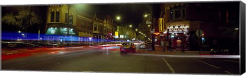 Framed Traffic on the road, Lincoln Park, Chicago, Illinois, USA Print