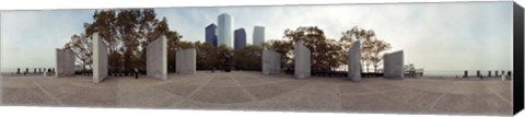 Framed 360 degree view of a war memorial, East Coast Memorial, Battery Park, Manhattan, New York City, New York State, USA Print