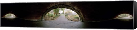 Framed 360 degree view of a tunnel in an urban park, Central Park, Manhattan, New York City, New York State, USA Print