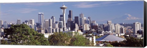 Framed City viewed from Queen Anne Hill, Space Needle, Seattle, King County, Washington State, USA 2010 Print