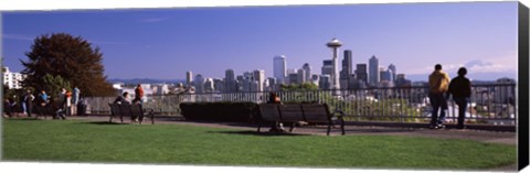 Framed View of Seattle from Queen Anne Hill, King County, Washington State, USA 2010 Print