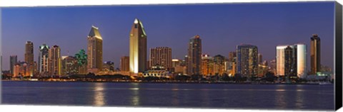 Framed San Diego Night View Print