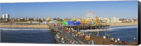 Framed Amusement park, Santa Monica Pier, Santa Monica, Los Angeles County, California, USA Print