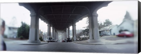 Framed Low angle view of a bridge, Fremont Bridge, Fremont, Seattle, Washington State, USA Print