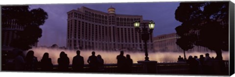 Framed Low angle view of a hotel, Bellagio Resort And Casino, The Strip, Las Vegas, Nevada, USA Print